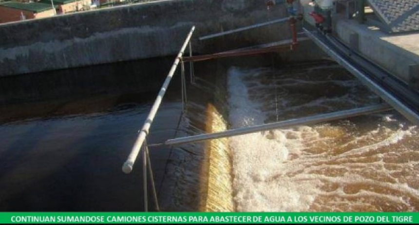 Tiende a normalizarse el abastecimiento de agua potable para los habitantes de Pozo del Tigre