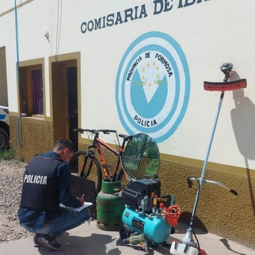 Eficaz investigación policial permitió que se recuperen varios bienes