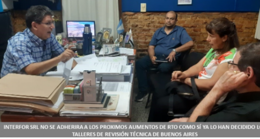 Interfor SRL no se adherirá a los próximos aumentos de RTO como sí ya lo decidieron los talleres de Revisión Técnica de Buenos Aires