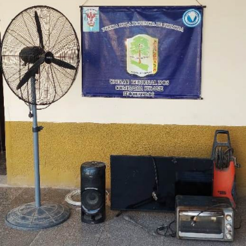 Un hombre detenido y bienes recuperados de una vivienda