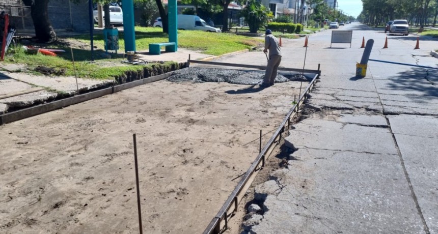 La comuna realiza trabajos de bacheo para recomponer un tramo de la avenida Néstor Kirchner