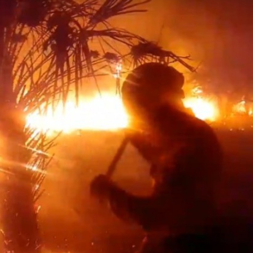 Un incendio de pastizal y campo consumió 180 hectáreas