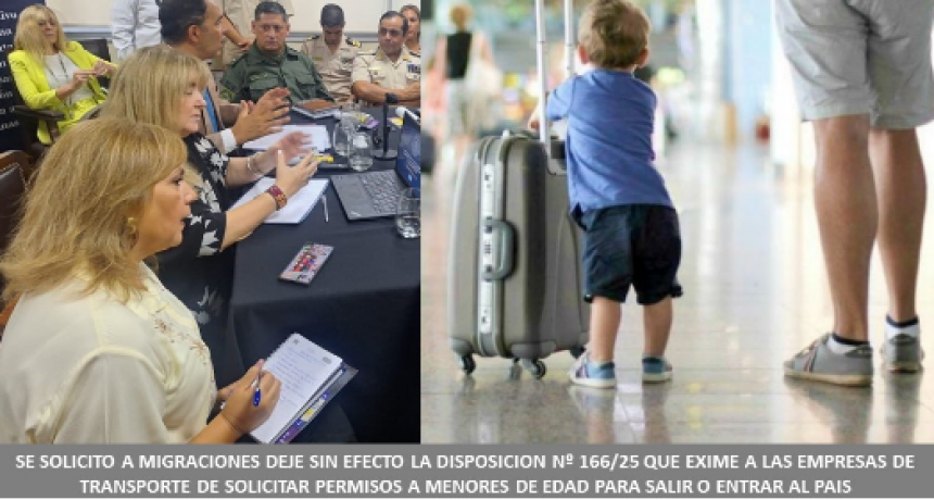 Se solicitó a Migraciones deje sin efecto la disposición Nº 166/25 que exime a las empresas de transporte de solicitar permisos a menores de edad para salir o entrar del país