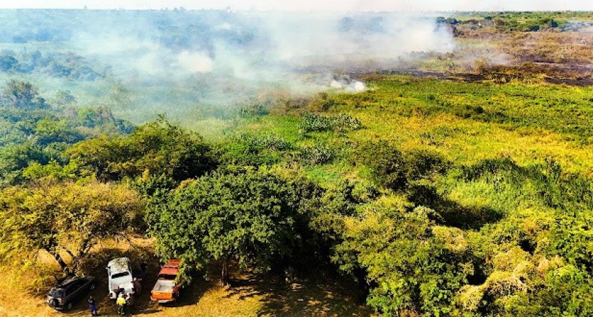 Un incendio en la Reserva de Biosfera Laguna Oca afectó unas 70 hectáreas