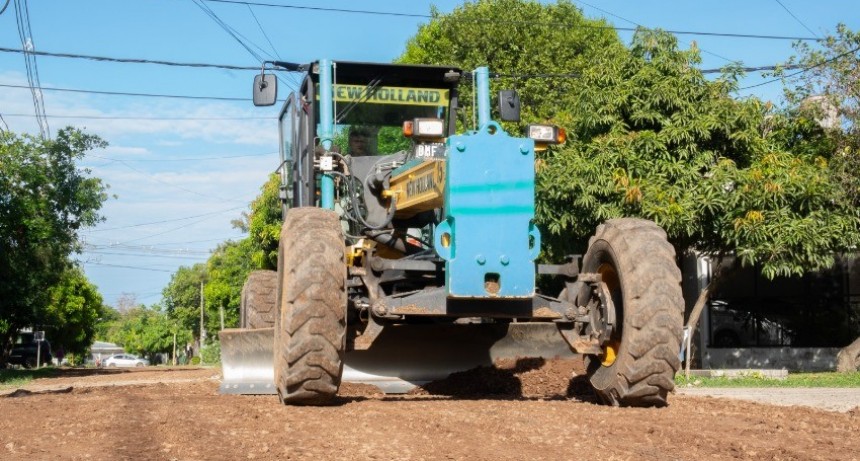 La Municipalidad realizó trabajos de enripiado en los barrios Malvinas Argentinas y San Isidro Labrador