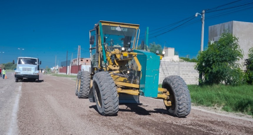 La Municipalidad continúa enripiando arterias en distintos sectores de la ciudad