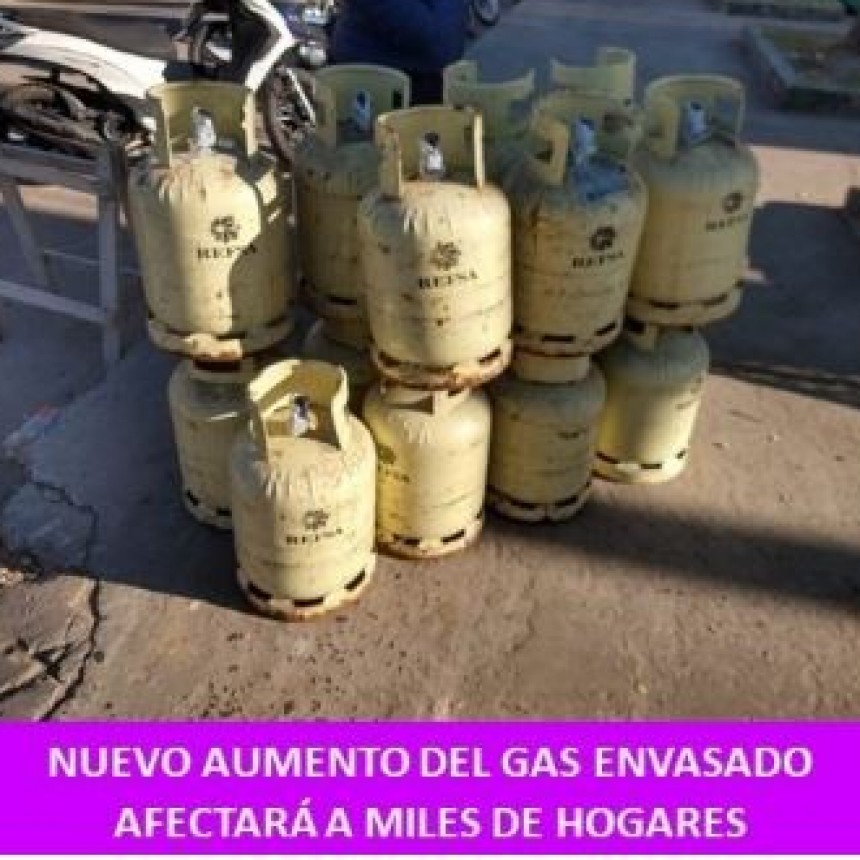 Nuevo aumento del gas envasado afectar&aacute; a miles de hogares