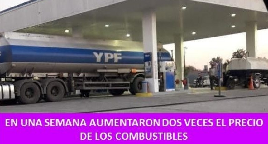 En una semana aumentaron dos veces el precio de los combustibles