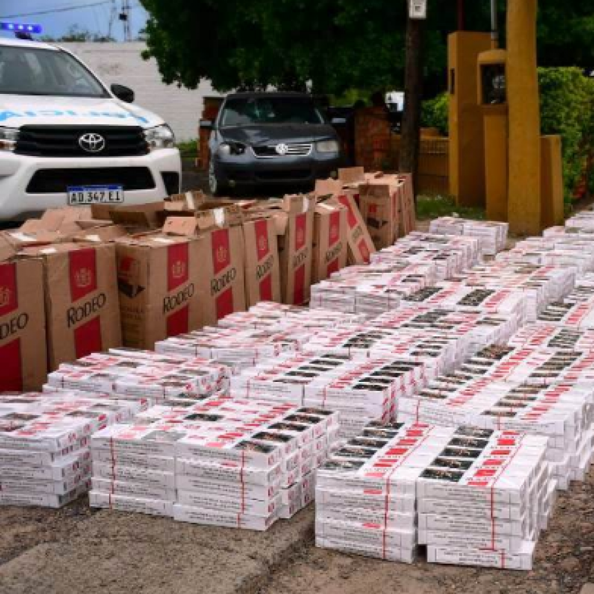Durante control de rutina, secuestraron 2.700 gruesas de cigarrillos de contrabando
