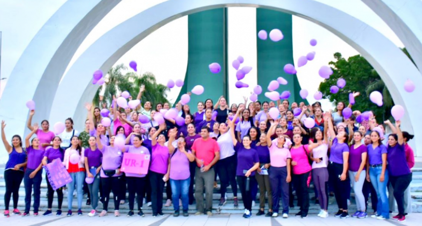 Personal femenino de la Policía realizó una caminata conmemorativa previo al Día de la Mujer