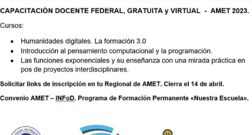 CURSOS DE CAPACITACIÓN GRATUITOS: INSCRIPCIÓN ABIERTA