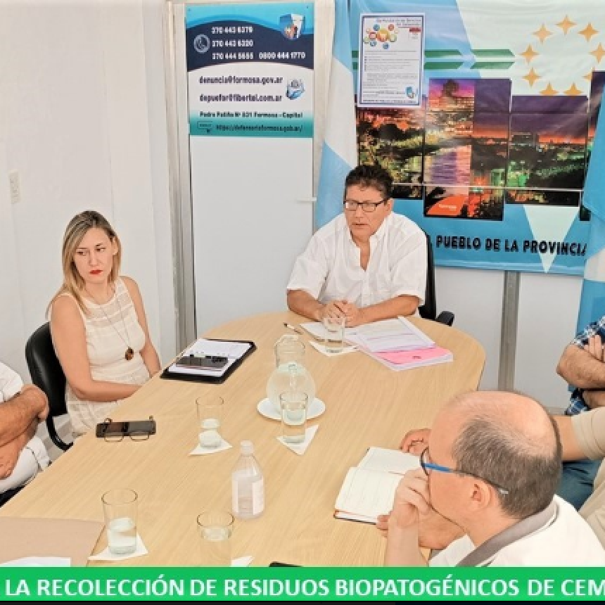 Se acordó normalizar la recolección de residuos biopatogénicos conforme a la Ley 1210 de la provincia de Formosa