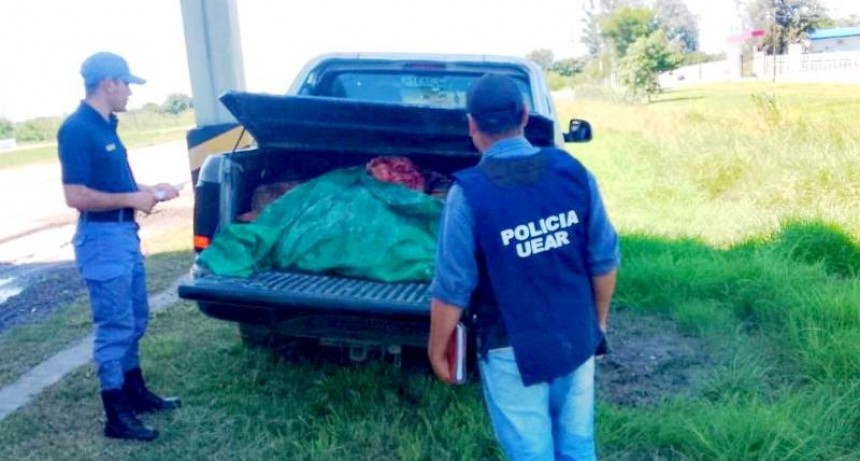 UEAR secuestró 256 kilos de carne vacuna transportados sin respetar la cadena de frío
