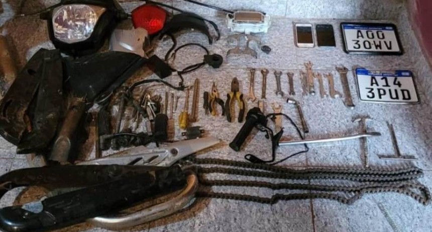 La Policía puso fin al raid delictivo de un sujeto que robaba motos y las desguazaba en el Lisbel Rivira