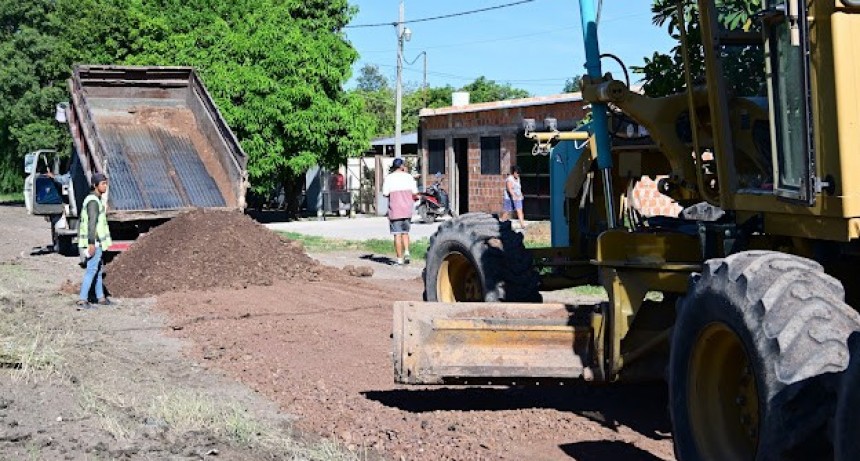 La Municipalidad realizó trabajos de enripiado en el barrio Virgen del Luján