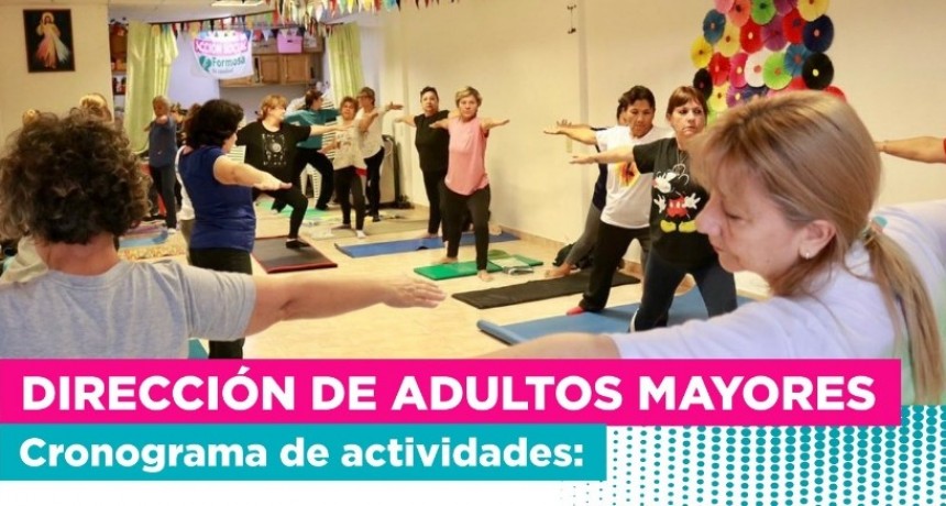 Cronograma de actividades para adultos mayores