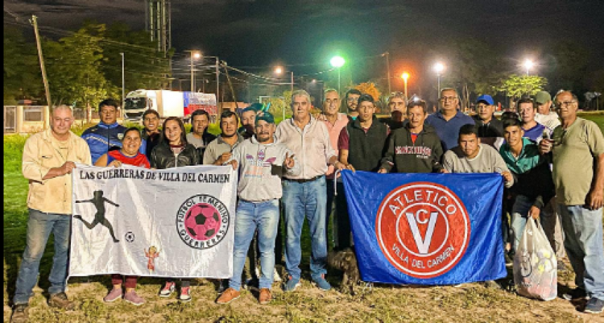 Puesta en funcionamiento la iluminación de la cancha del Club Atlético del Barrio Villa del Carmen. 