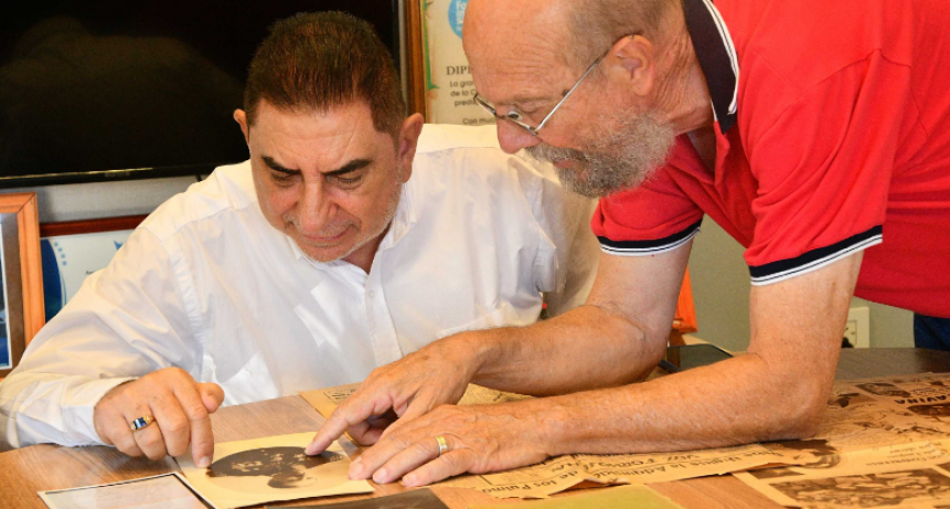 El intendente Jorge Jofré recibió al bisnieto de Luis Jorge Fontana