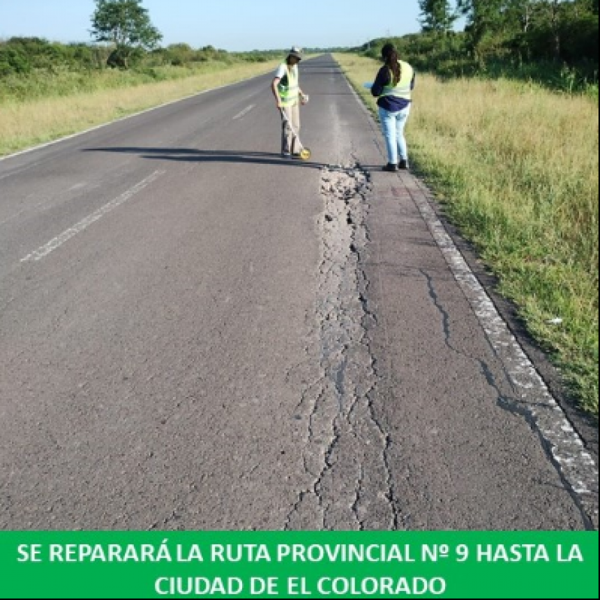 Se reconstruirá la RP 9 desde Mansilla hasta la Ruta 3 en El Colorado en un total de 92km