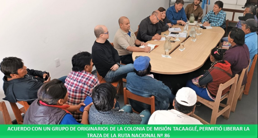 Tras una audiencia de mediación se obtuvo el levantamiento del corte de la ruta 86 a la altura de Tacaaglé