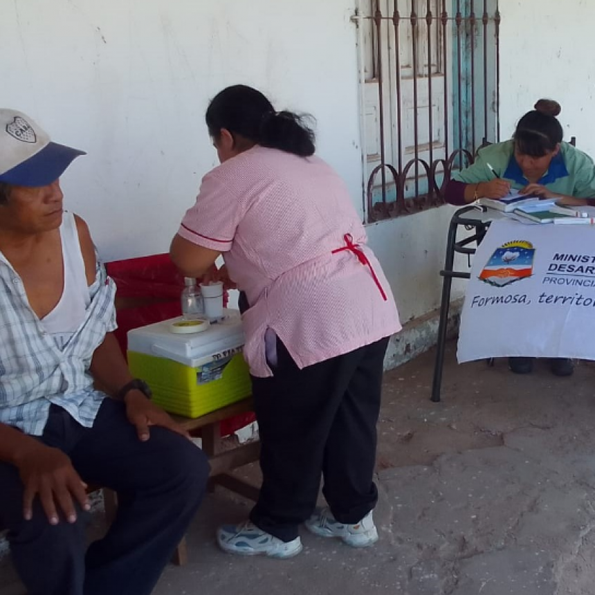 Vecinos originarios accedieron a un amplio operativo de vacunación antigripal