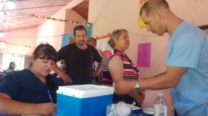 Vacunación antigripal en la Casa de la Solidaridad del barrio San Miguel