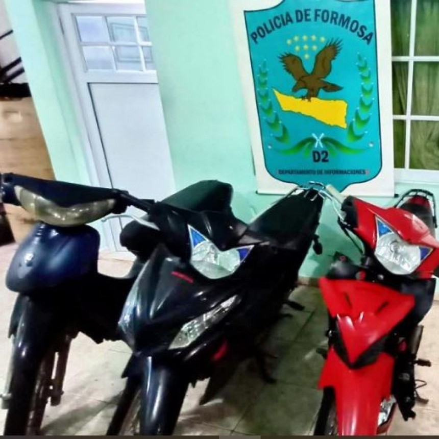 La Policía secuestró tres motocicletas