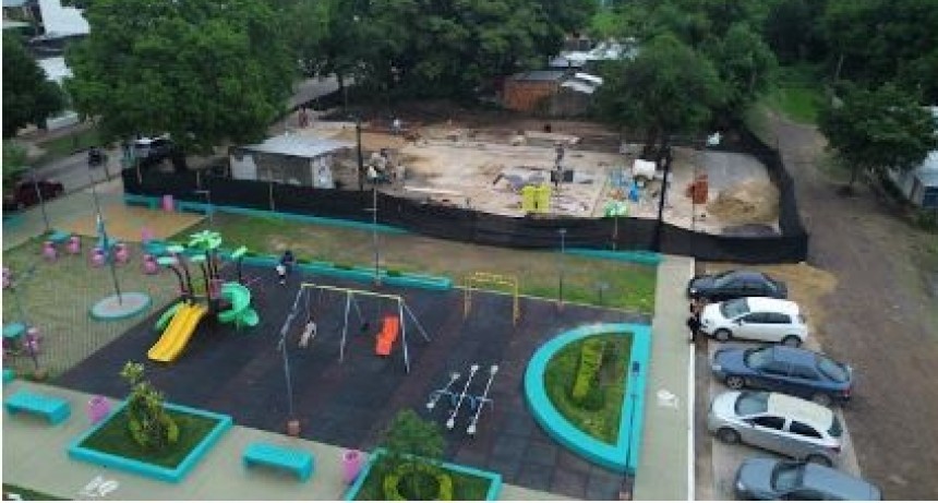 AVANZA A BUEN RITMO LA AMPLIACIÓN DE PLAZA UBICADA EN SAN MARTÍN Y CORRIENTES