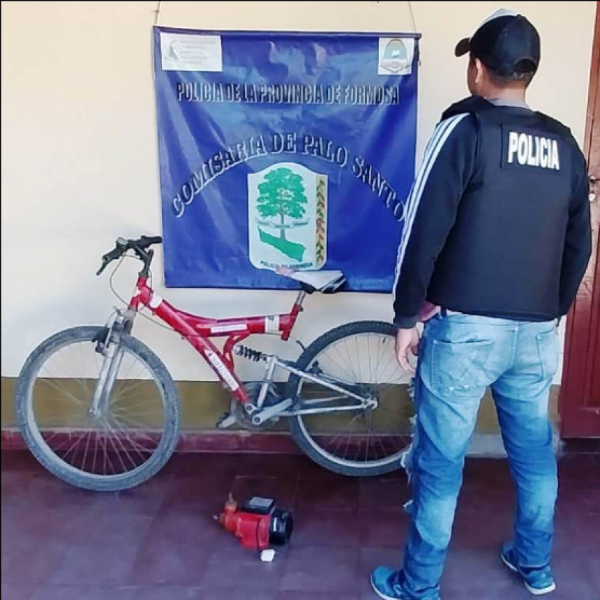 Un hombre fue demorado por la Policía por el robo de una bicicleta y un motor de agua