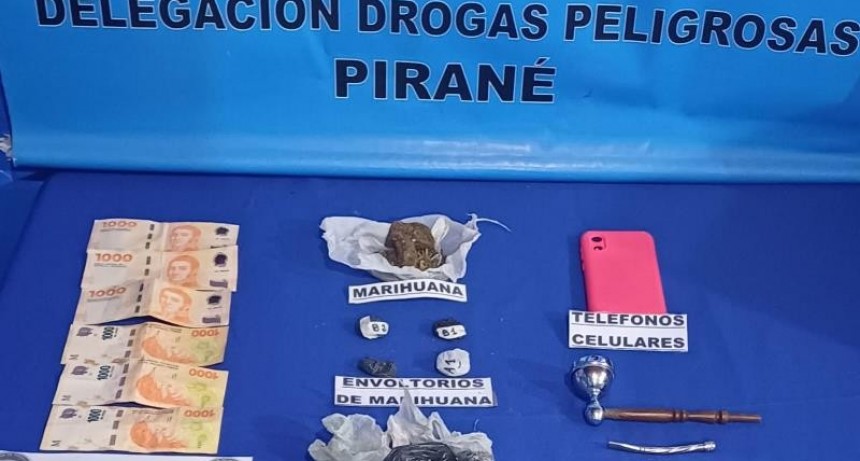 Tres sujetos fueron detenidos con marihuana en Pirané: La sustancia secuestrada es apta para la confección de 150 porros