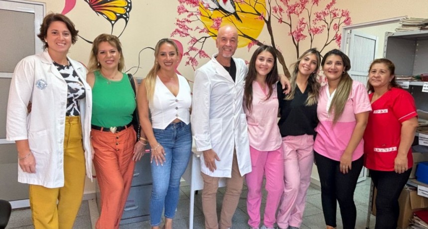 Hospital Distrital 8: ¡Un mural para concientizar! sobre el cáncer de mamas