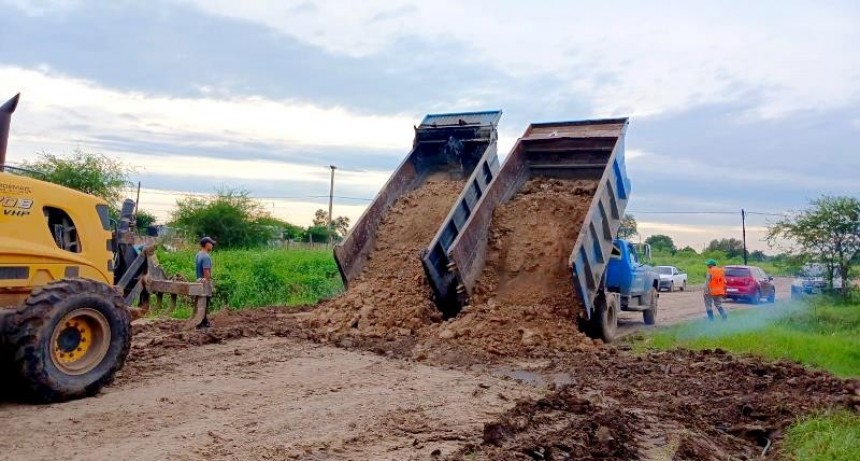 Activo plan de tareas comunal para la optimización desagües pluviales y calles en la ciudad
