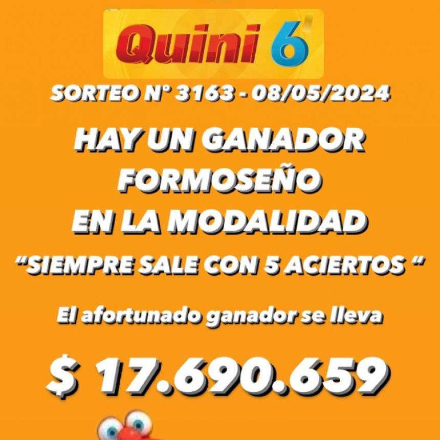 Hay un solo ganador millonario formoseño del Quini 6 en la modalidad 