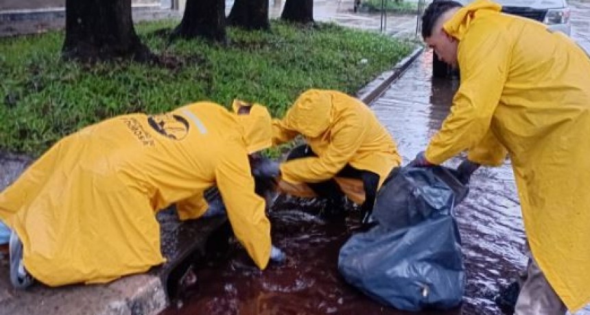 El municipio concretó trabajos preventivos ante el pronóstico de lluvias intensas en la jornada