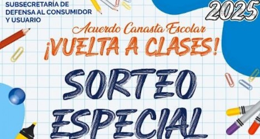 Defensa al Consumidor realizó el sorteo de premios de la canasta escolar “Vuelta a Clases 2025”