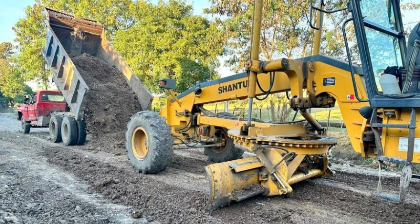 La comuna arrancó el enripiado en un tramo de la calle República de Francia, en el B° Eva Perón