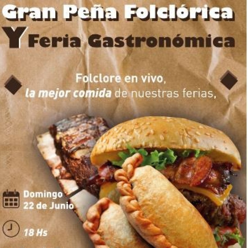 Gran Peña Folclórica y Feria Gastronómica: una propuesta integral de música, sabores y cultura local