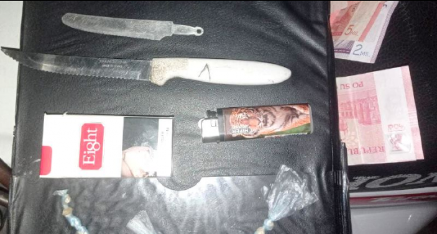 Un sujeto fue detenido con cocaína para su comercialización