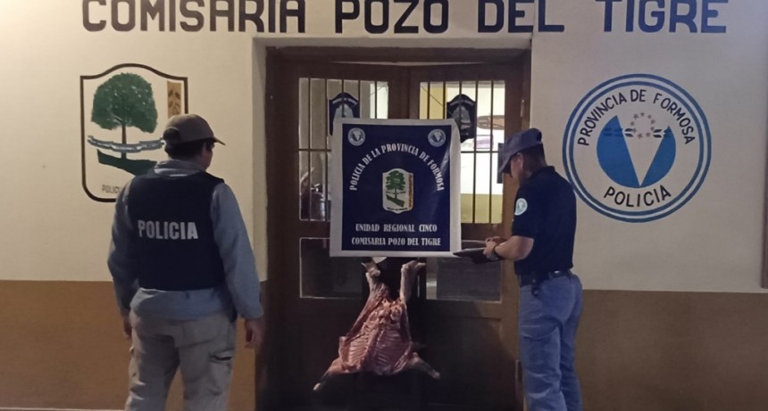 La Policía detuvo a dos hombres y secuestró un animal faenado