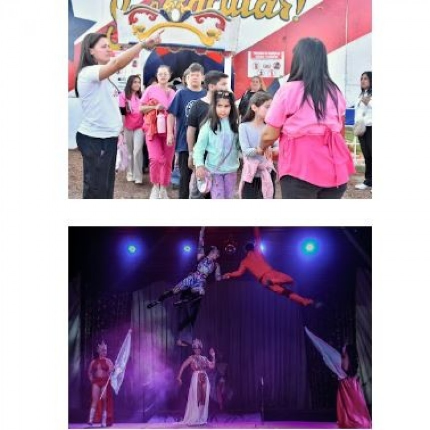 Niños de distintos barrios de la ciudad disfrutaron de una función especial del Circo Lunara