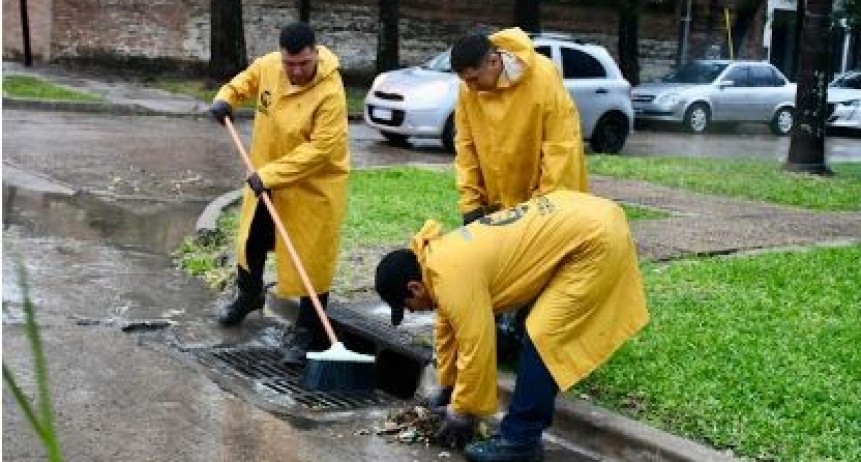Rápida intervención de la comuna para mitigar el efecto de las precipitaciones del martes