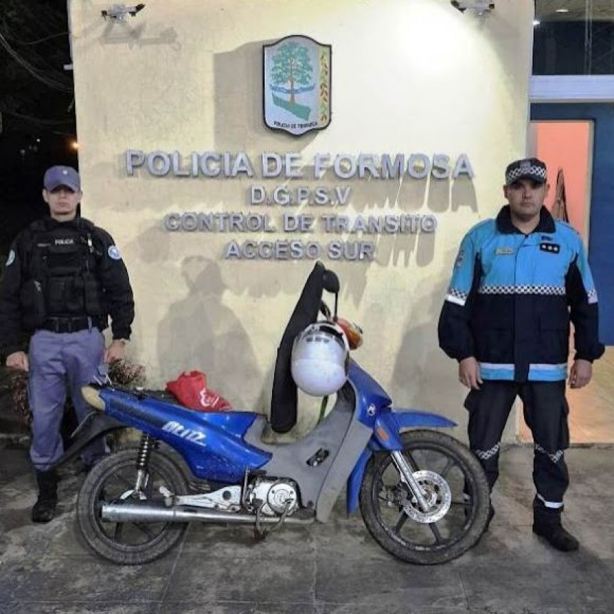 Lo demoraron por circular alcoholizado y descubrieron que la moto era robada