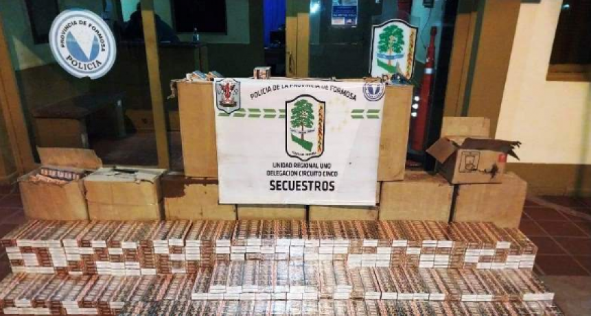La Polic&iacute;a secuestr&oacute; 10 cajas de cigarrillos sin aval aduanero con un aval&uacute;o de 1.756.00 pesos
