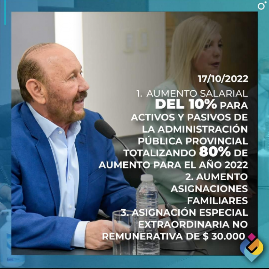 Insfr&aacute;n anunci&oacute; un nuevo incremento salarial del 10 por ciento y bono de 30 mil pesos para los agentes activos y pasivos de la administraci&oacute;n publica
