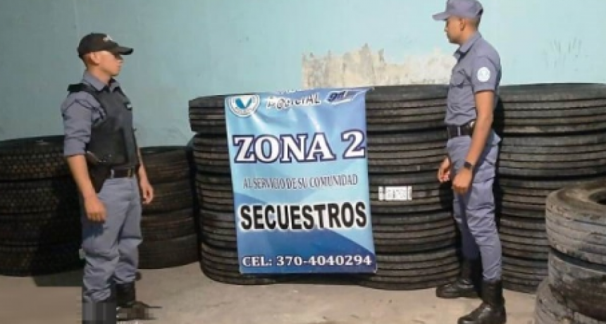 La Polic&iacute;a secuestr&oacute; 65 cubiertas sin aval aduanero con un aval&uacute;o de casi 8.000.000 millones de pesos