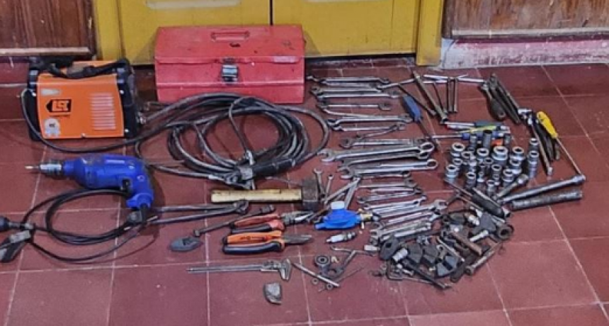 La Polic&iacute;a recuper&oacute; herramientas sustra&iacute;das de El Colorado