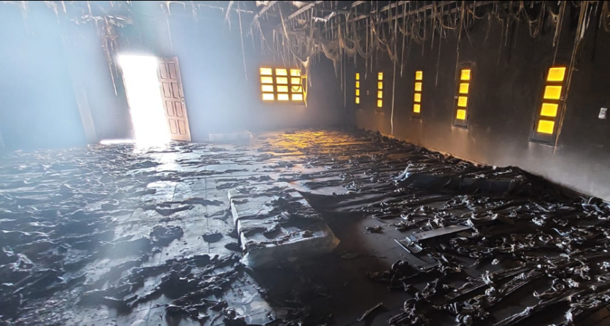 La Polic&iacute;a investiga incendio intencional en el Centro Cultural de San Mart&iacute;n Dos