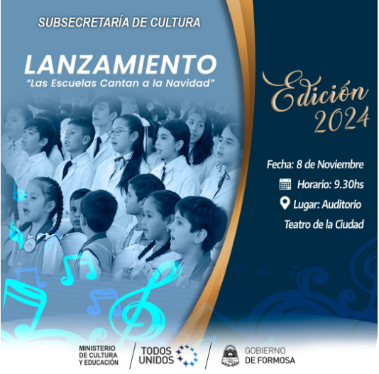 Se lanzará la edición 2024 de “Las Escuelas Cantan a la Navidad”