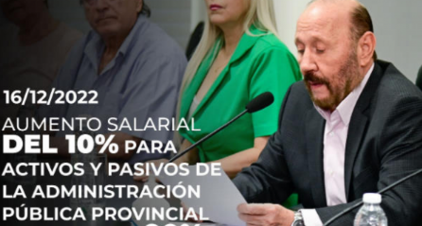Insfrán anunció un nuevo incremento salarial para la administración pública provincial