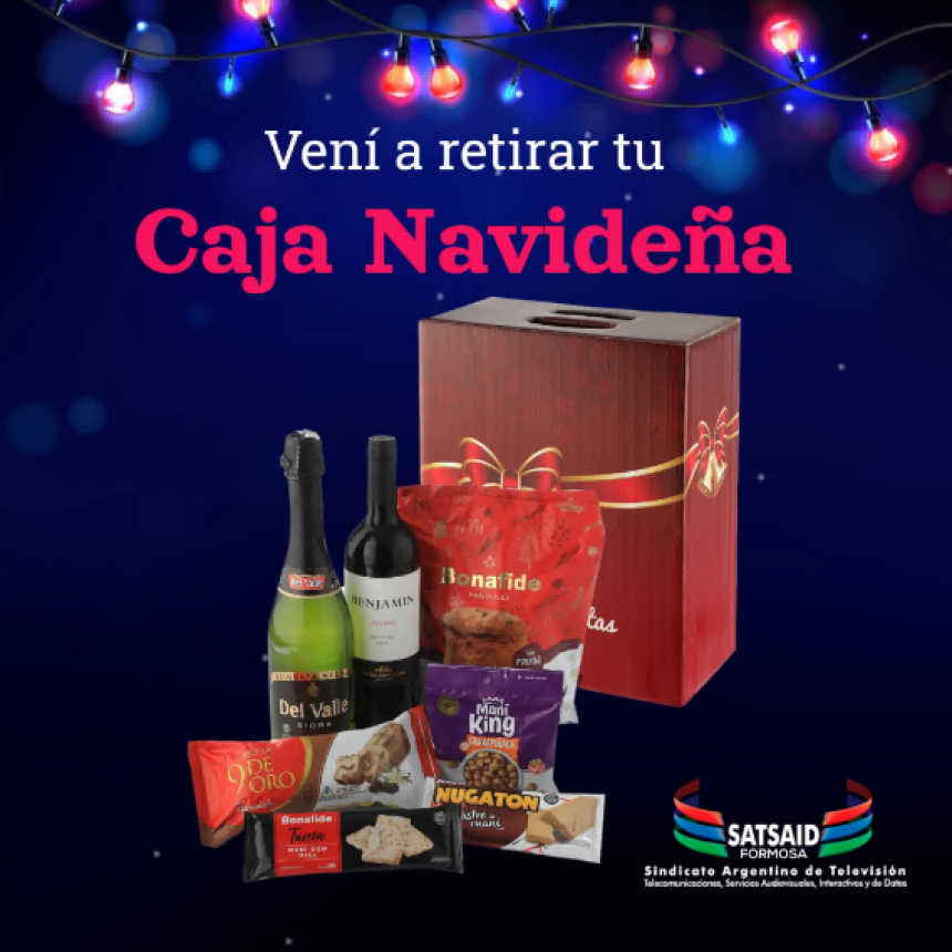 Cajas navideñas para los afiliados a SATSAID